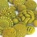 For The Love of Chartreuse - Buttons - Mostly Shanked-Mix of Vintage Inspired Unique Plastic Buttons