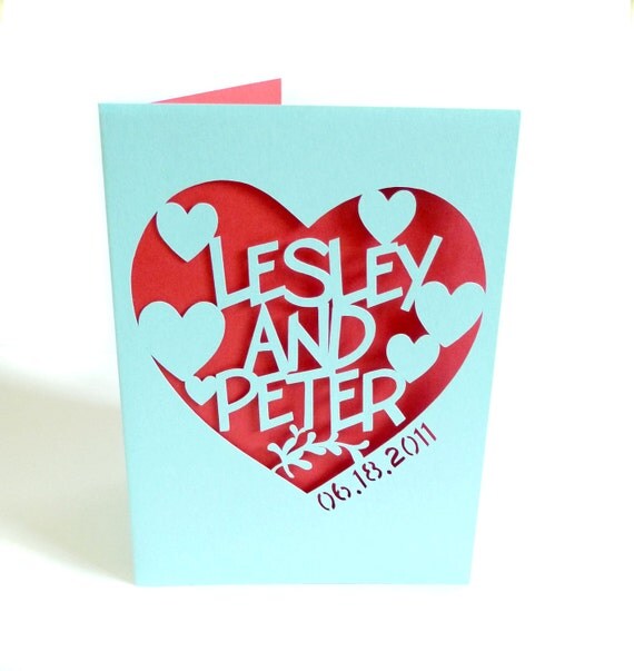 items similar to personalized paper anniversary card on etsy
