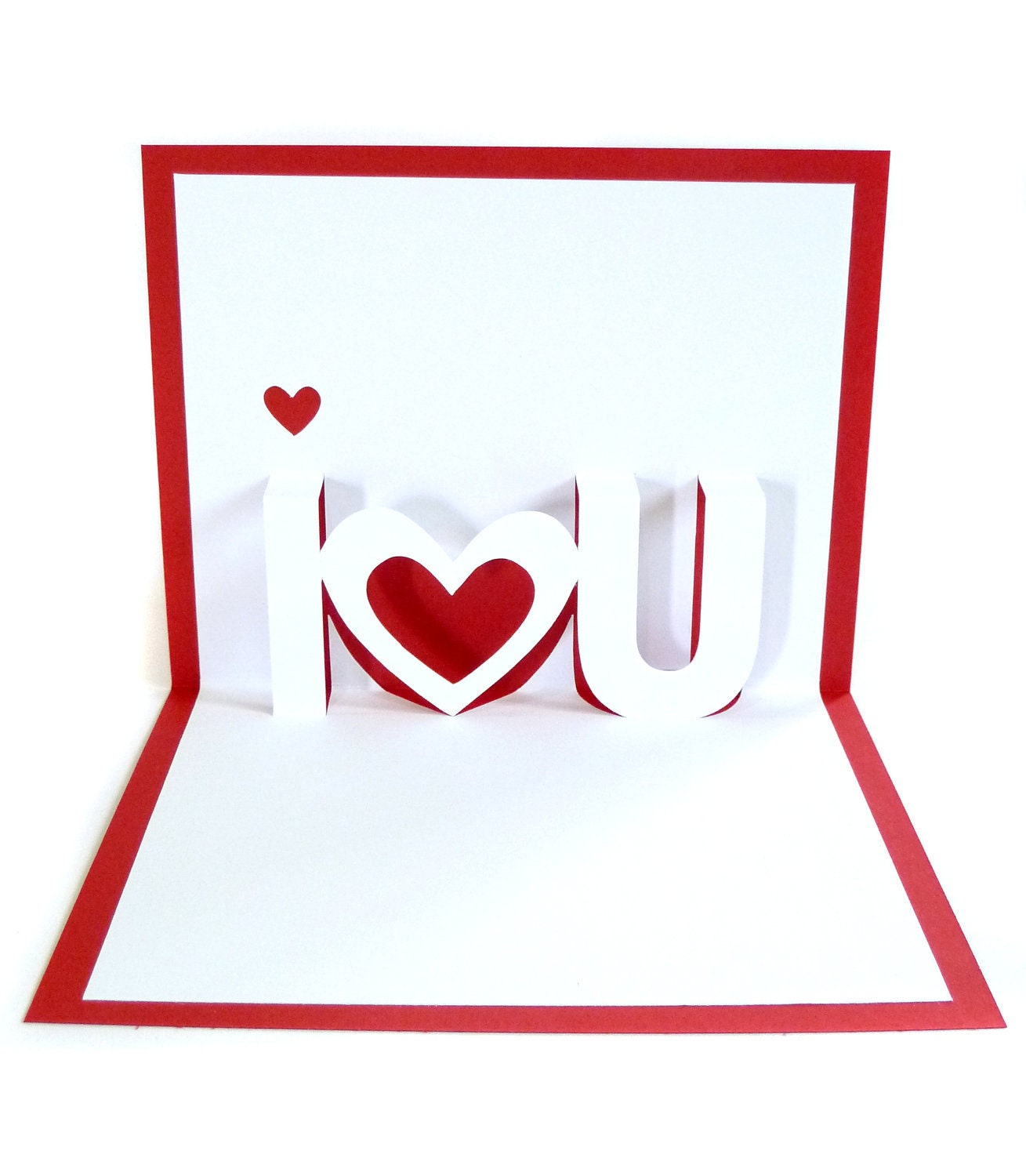 I Love U Pop Up Greeting Card Valentine's Day Card