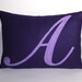 MONOGRAMMED Recycled Felt Applique Pillow ANY LETTER AND COLOR AVAILABLE 10 by 14 inches