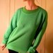 Vintage 70s 80s BRIGHT GREEN Sweater (sm/med)