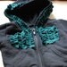 ruffled zip up hoodie