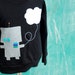 lovebot pullover with stripes