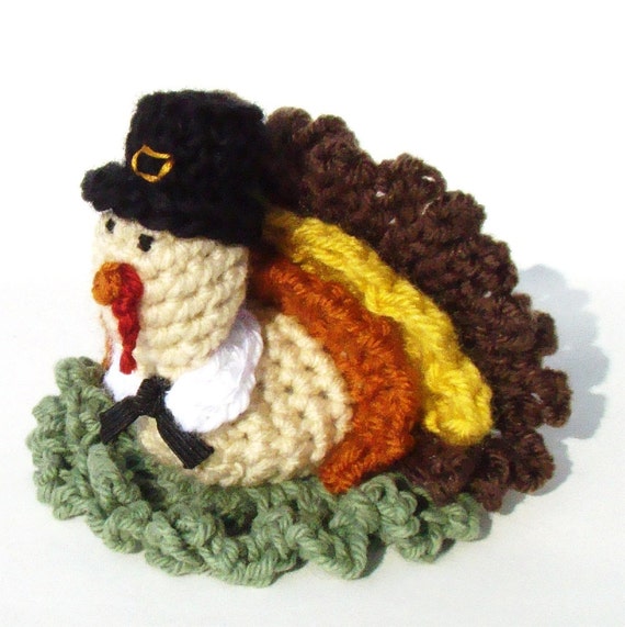 Turkey Pilgrim Thanksgiving Bath Scrubbie PDF Crochet Pattern INSTANT DOWNLOAD Thanksgiving Turkey Pilgrim