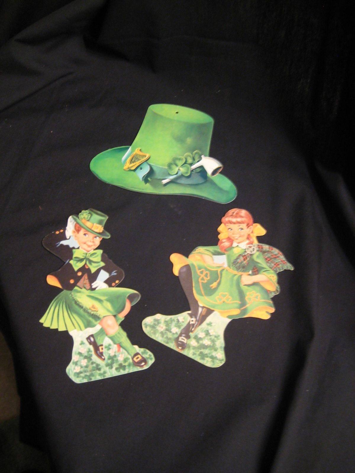 Vintage Dennison Irish St. Patricks Day Die Cut Cardboard