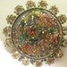 Vintage Lucite Confetti Rhinestone Pin or Brooch