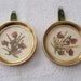 Vintage pair of 50s or 60s Oval Pressed Flower Pictures Floralp Tyrol Austria