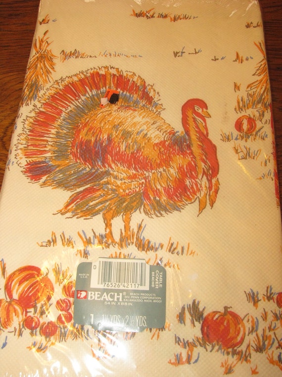 Vintage Thanksgiving Paper Tablecloth