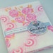 Reserved for Sun Li (Pink Roses with Art Deco Curves Vintage Fabric Fat Quarter with Pink Trim)