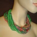 Massive vintage glass bead statement necklace choker gorgeous