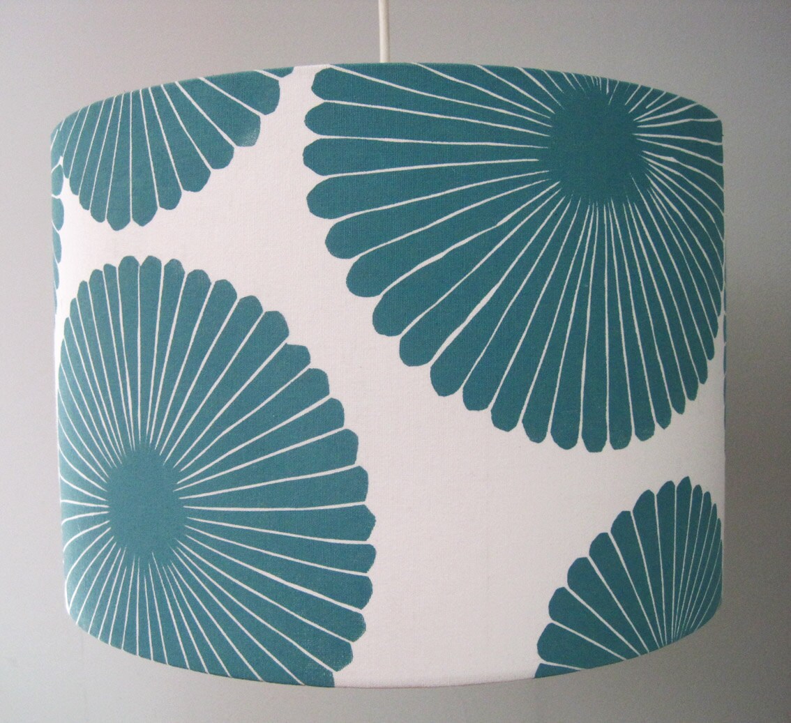 Blue Flower Lamp Shade by JeanneMcGeeArt on Etsy