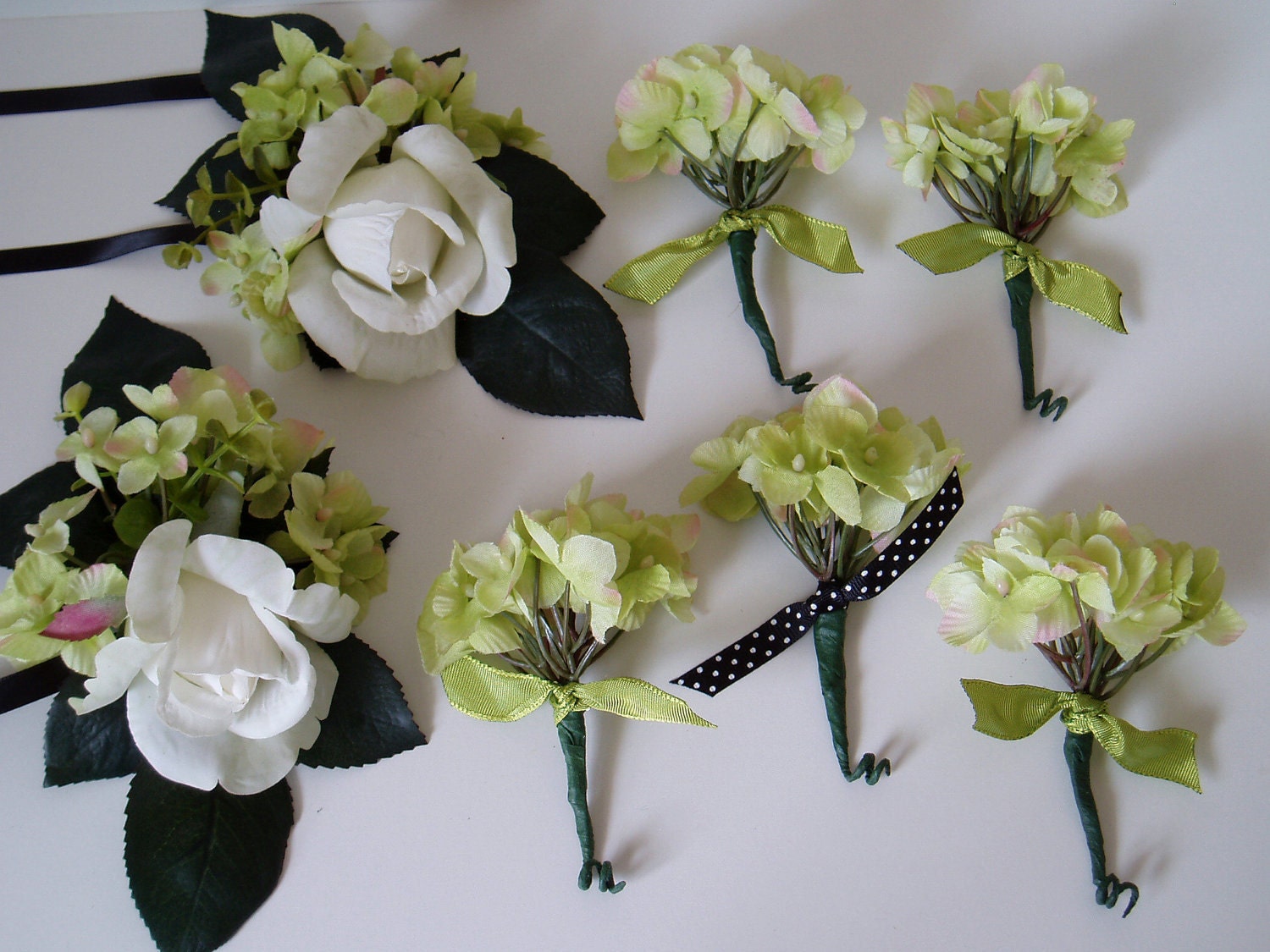 Chartreuse Lime Green Wedding Flower Bouquet Set 10 by ...