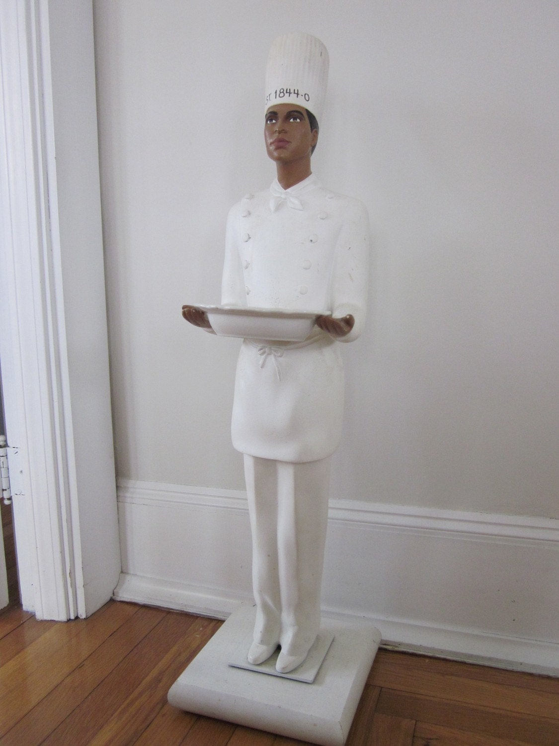 Antique French pastry chef statue