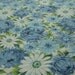 70s Blue Floral Tablecloth