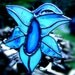 Flowers Orchid Blue Stained Glass Suncatcher Valentines Easter Mothers Day Wedding Memorial Sisters Birthday OOAK Original Design©