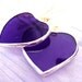 purple Plum Hearts Stained Glass Shabby Twins Sisters Suncatchers Ornament Valentines Mothers Day Easter Gifts Wedding Favors I Love You