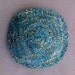 Handknit Kippah - 5 pt 5 in - Green Multi