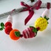 Fruits Necklace - Crochet Beads Jewelry - Children Jewelry - Amigurumi Fruits - Tutti Frutti - OOAK