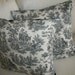 Toile de Jouy Throw Pillow Cover Pair 18 x 18
