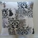 Decorative Pillow Cover 16" x 16" Black & White Toile Paris Apartment
