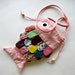 Girls Purse Frilly Fish Pink Multi Colored Purple Lime Yellow