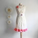 Women's Linen Dress Upcycled Clothing Beige Sleeveless Lace Belt Hot Pink Shabby Chic Ladies Clothes Medium 'ASHLEIGH' Black Friday Etsy