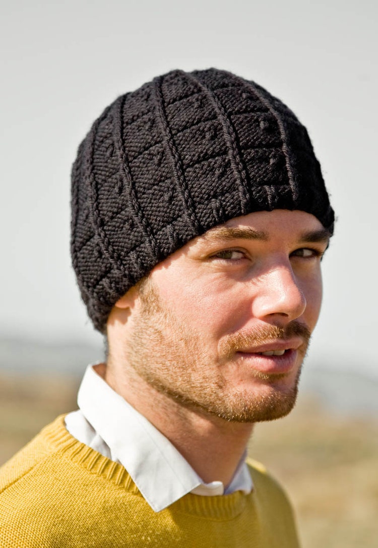 Knitting Pattern for Men's Hat J.T. by Woolibear on Etsy