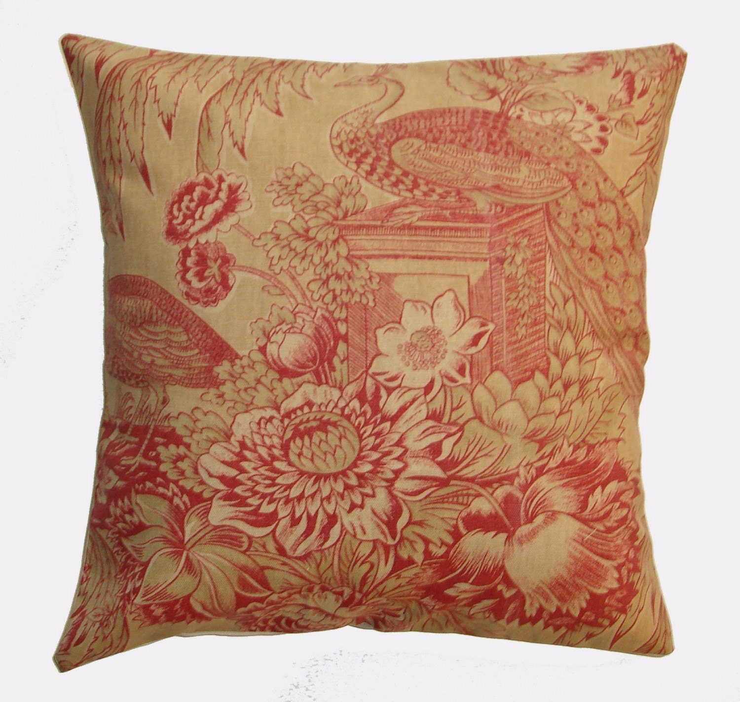 Throw Pillow 16X16 Removable cover sewn with a Lovely Ornate