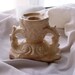 Elegant Old Ironstone Candle Holder - Creates Instant Charm