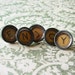 ENJOY in tan - Faux typewriter key thumbtacks