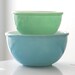 2 Fire King Fired-On Nesting Bowls
