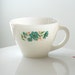 Fire King Milk Glass Premium Cup with Blue Corn Flowers