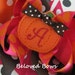 Embroidered Fall Halloween Pumpkin Monogrammed Initial Boutique Style Hair Bow Orange Brown Fushia