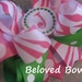Embroidered Felt Initial Boutique Style Hair Bow Pink Zebra and Apple Green