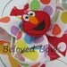 Embroidered Felt Elmo Spikey Boutique Style Hair Bow-Birthday Bow