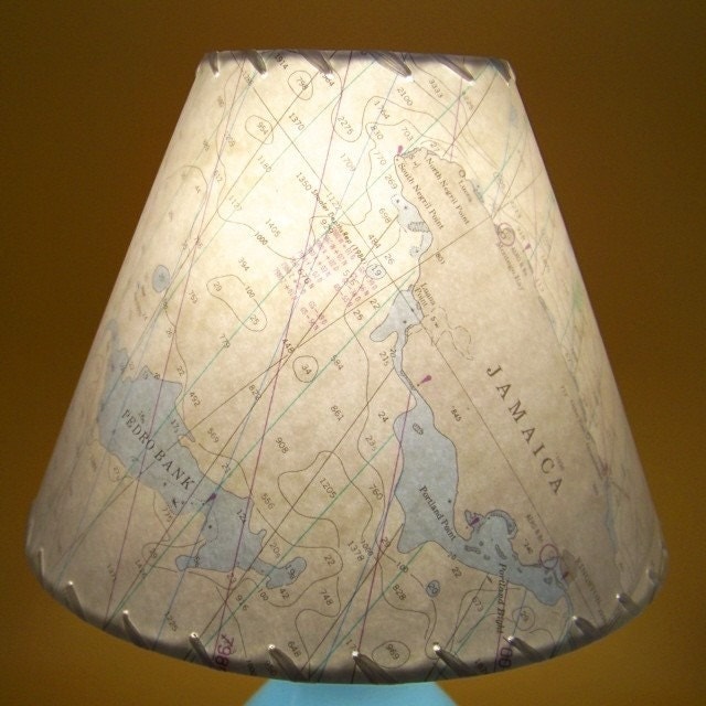 Jamaica Nautical Chart Lamp Shade by MapShades