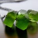 Green Recycled Glass Necklace - Forest