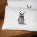 The Original Wild Catalope - Hand Printed Pillow Case Pair - 200tc - by Simka Sol - Christmas Cat