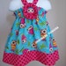 Aqua Owls Halter Top/Dress Toddler Infant Sundress size 6m-9m, 9m-12m, 12-18m,18-24mos.,2t, or 3t