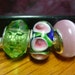 Lampwork art glass Orchid Pandora style Bead