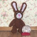 Brown Easter Bunny Rabbit Miniature Thread Artist Crochet Ready to Ship