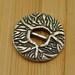 Vines - Unique Sterling Silver Two Hole Button - 1 Piece - Perfect For Leather Wrap Bracelets