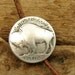 Buffalo Nickel - Unique Metal Shank Button - 3 Pieces 16mm Size - Perfect For Leather Wrap Bracelets (B38)