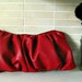 Red Faux Leather Clutch, Vegan Leather Purse in Red Wristlet