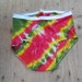 Red, Yellow and Green Tie Dye Underwear (Fruit of the Loom Mens Briefs Size 3XL) (One of a Kind)