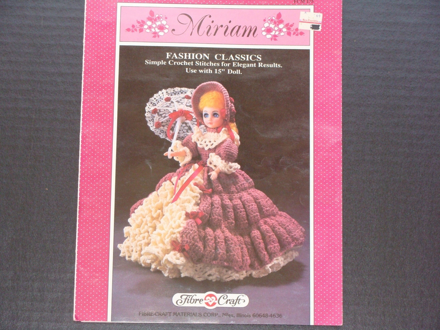 Fibre Craft Miriam 15 inch Doll Pattern Booklet
