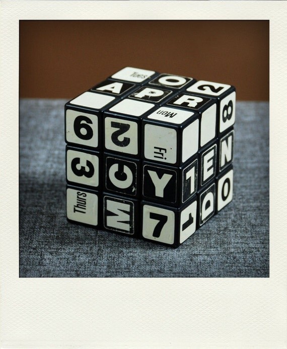 Perpetual Desk Calendar Rubik's Cube by 26olivestreet on Etsy