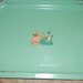 Vintage Tin Kitchen Decor Mint Green Decopauged Serving Tray