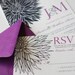 Blossom Noir Wedding Invitation and RSVP