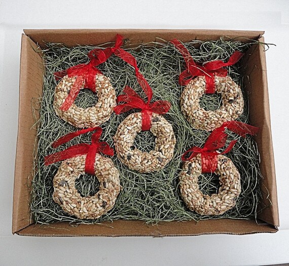 christmas wreath bird seed ornament gift set christmas wreath bird seed ornament gift set